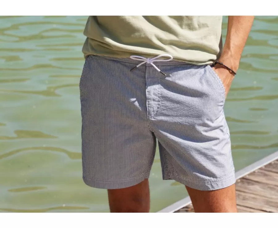 Hot Bañador de hombre rayado Navy Brentan Bañadores | Bañadores