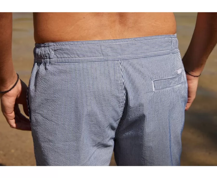 Hot Bañador de hombre rayado Navy Brentan Bañadores | Bañadores