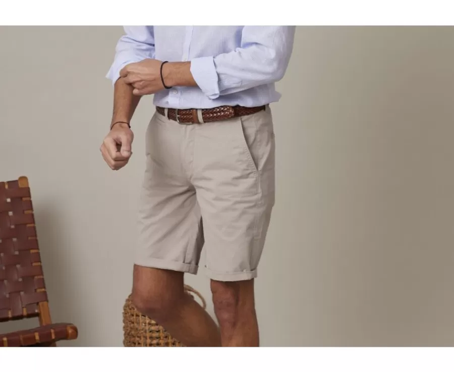 Discount Bermuda chino hombre Greige Oscuro Barry Bermudas Chino