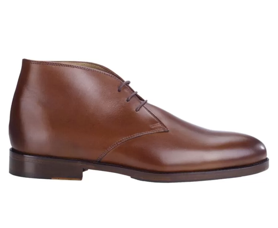 Flash Sale Botas bajas de piel castaño Patinado para hombre Dovam Patin Botas Y Botines