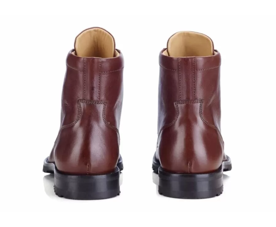Cheap Botines para hombre con cordones Chocolate patinado Bardfield Zapatos Confort | Botas Y Botines