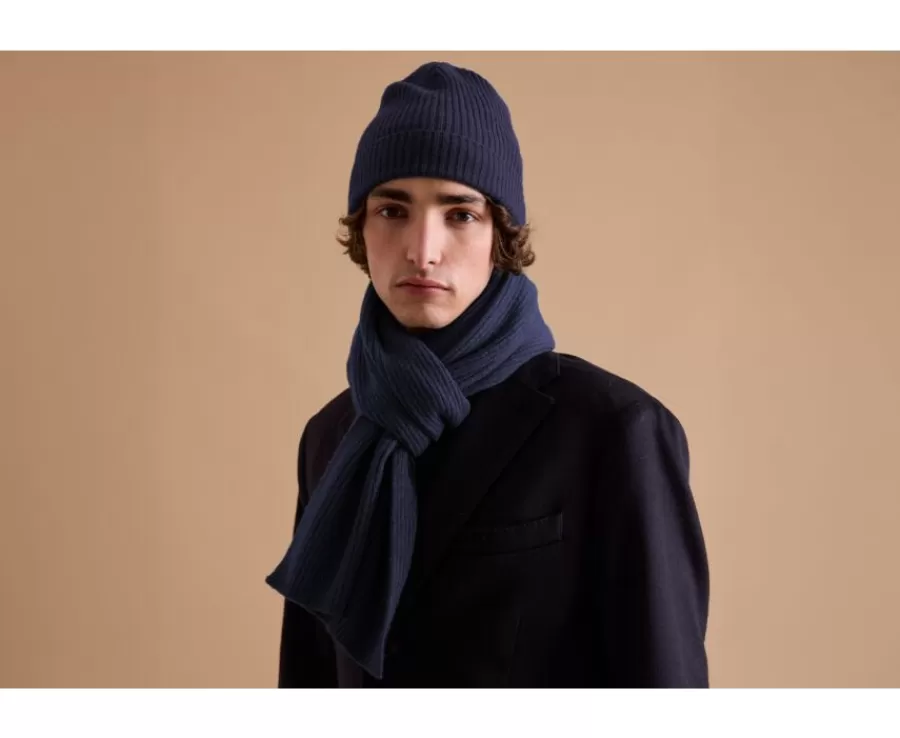 Online Bufanda Lambswool Azul Marino Bufandas Y Pañuelos