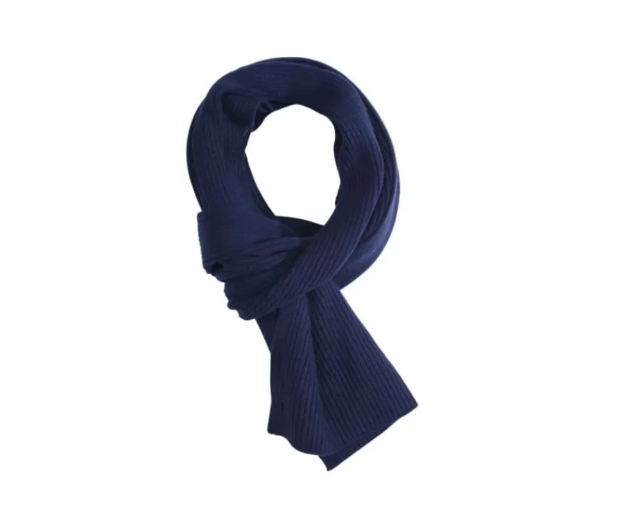 Online Bufanda Lambswool Azul Marino Bufandas Y Pañuelos