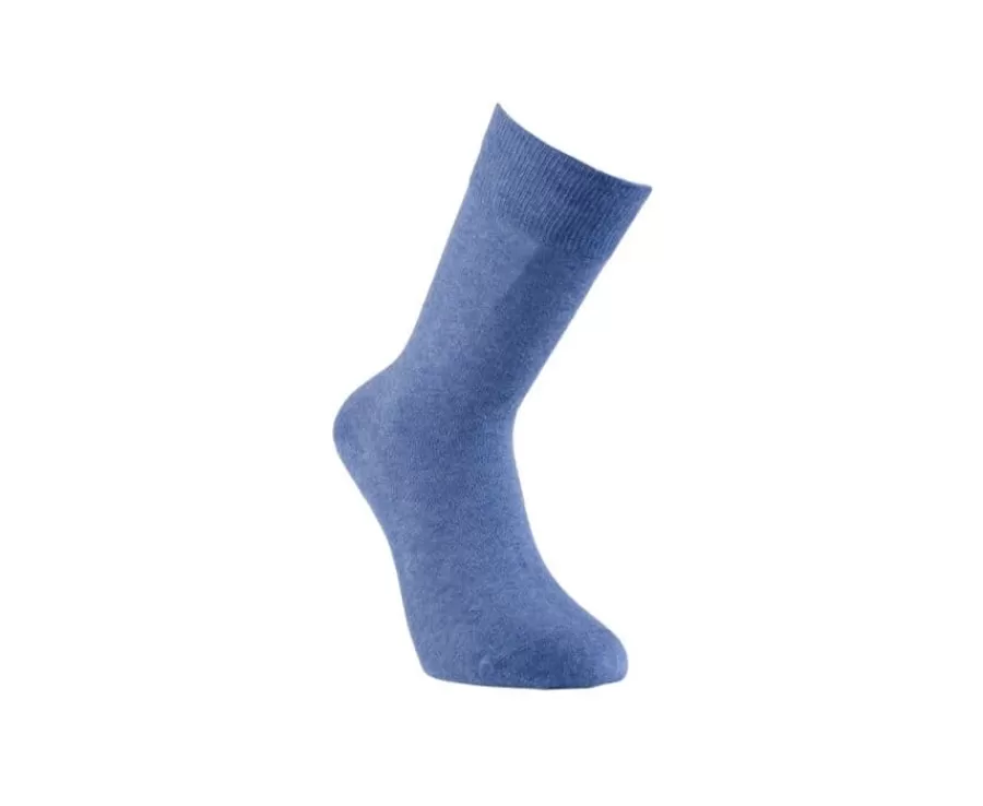Store Calcetines de algodón fino para hombre Azul medio moteado Calcetines