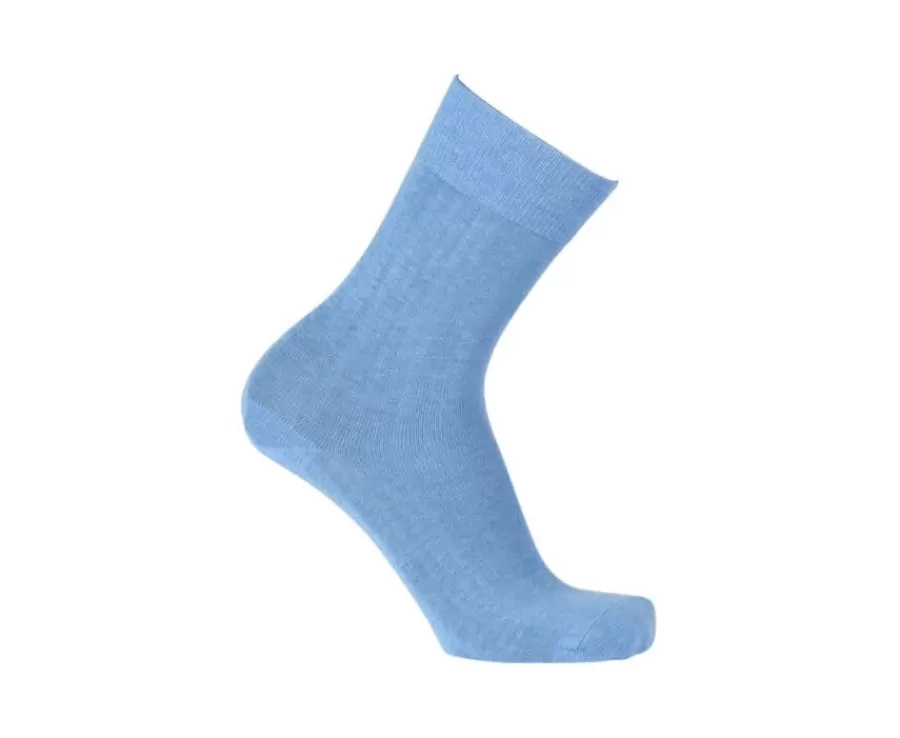 Fashion Calcetines de algodón fino para hombre Azul moteado Calcetines