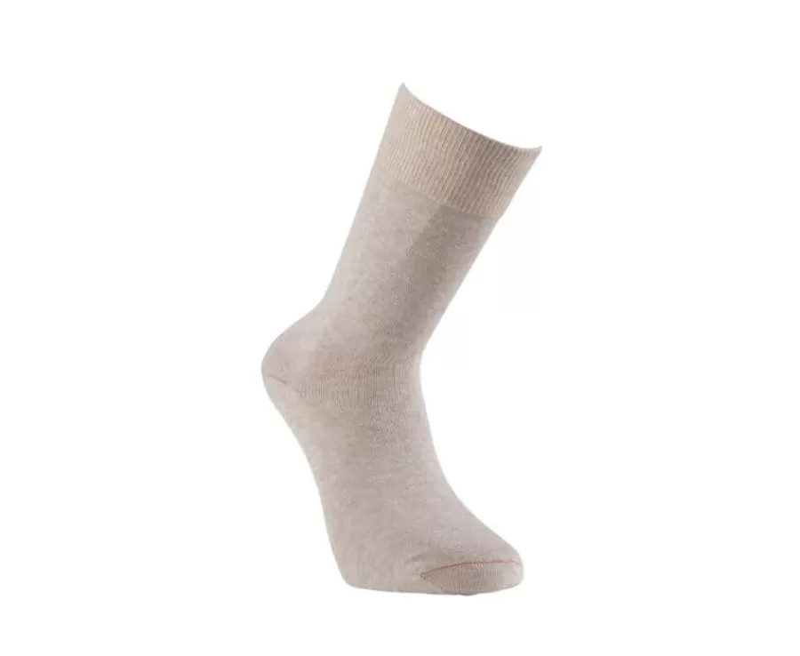 Best Sale Calcetines de algodón fino para hombre Beis moteado Calcetines