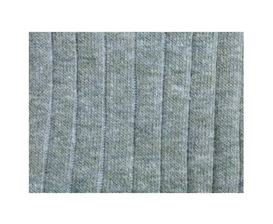 Sale Calcetines de algodón y lino con ribete para hombre Verde Salvia Calcetines