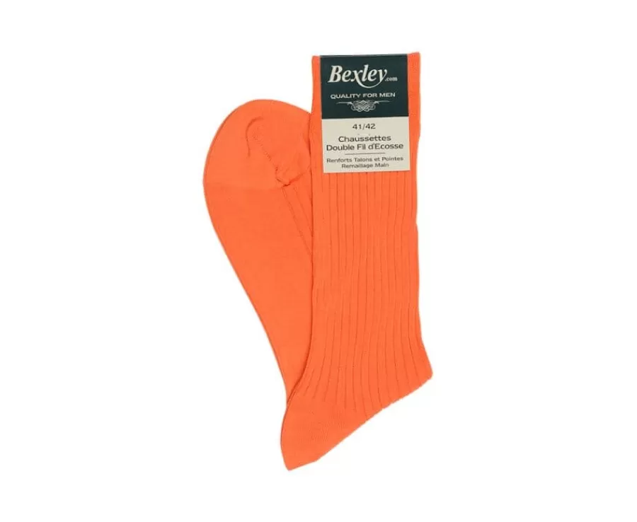 Cheap Calcetines en canale Hilo de Escocia para hombre Naranjo Calcetines