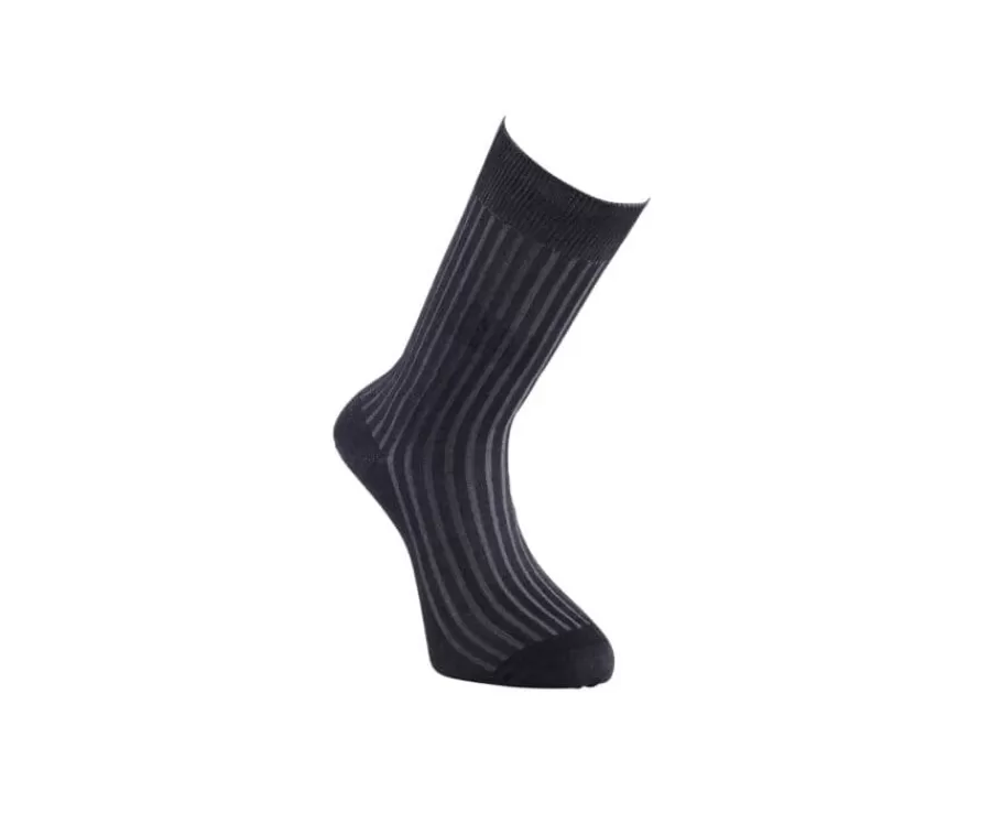 New Calcetines en canale Hilo de Escocia para hombre Negro y Gris Calcetines