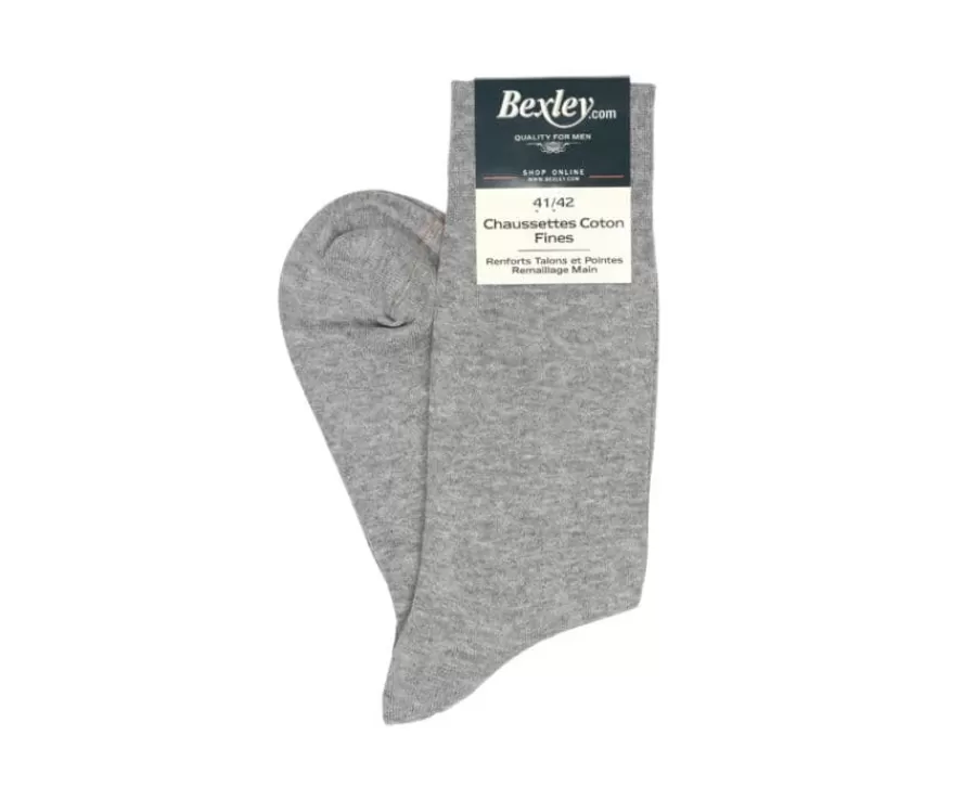 Store Calcetines finos de algodón para hombre Gris claro moteado Calcetines