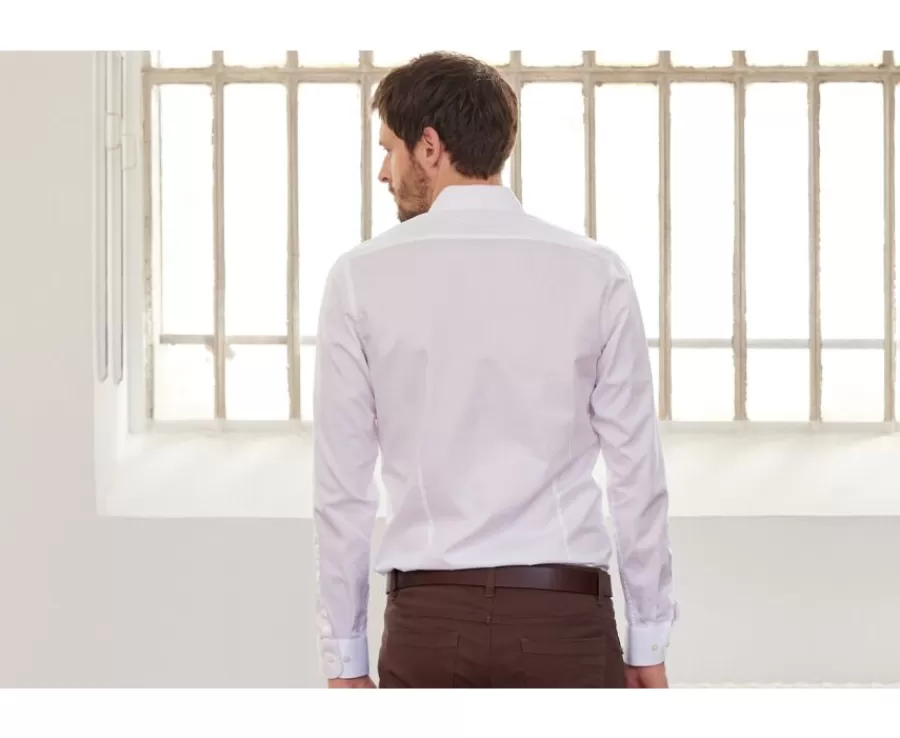Fashion Camisa blanca de algodón - Cuello francés Norbertin Camisas De Boda | Camisas De Vestir