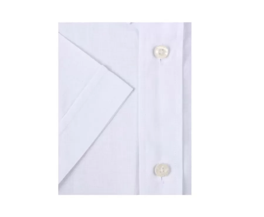 Fashion Camisa blanca de algodón y lino - Bolsillo en el pecho Colten Mc Camisas Blancas | Corte Estándar