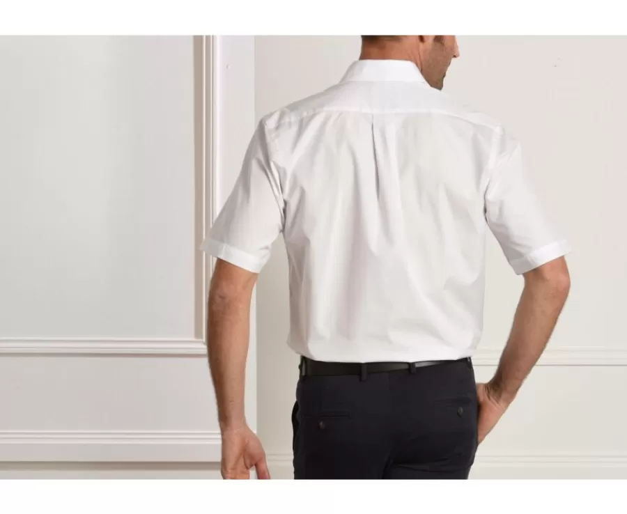 Best Sale Camisa de algodón blanca - Bolsillo en el pecho Albert Mc Camisas De Boda | Camisas Blancas
