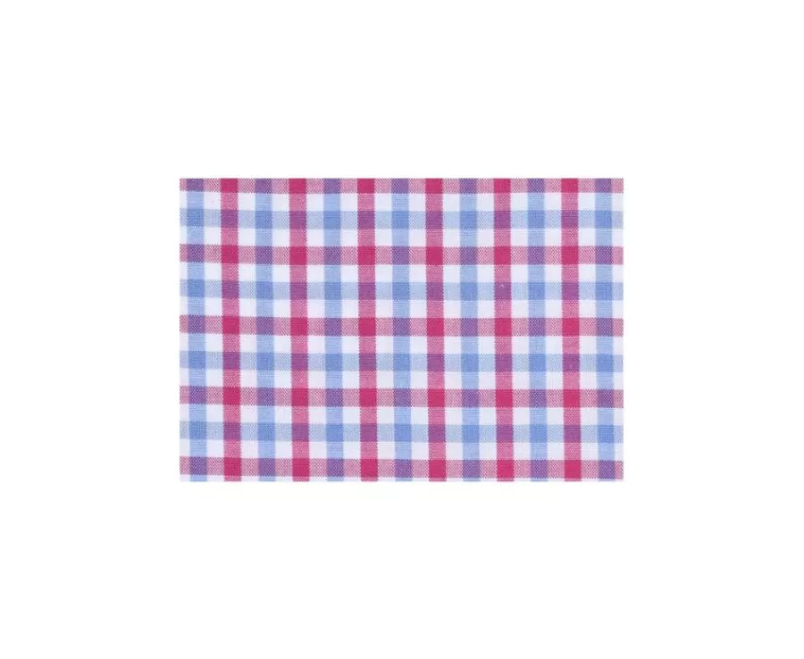 Sale Camisa de algodón Rosa Azul y Blanco - Bolsillo en el pecho Cullen Mc Camisas De Cuadros | Corte Estándar
