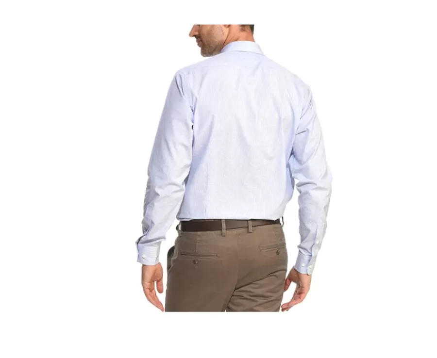 Flash Sale Camisa de cuadros finos Blanco y Azul océano Martin Camisas De Vestir | Camisas De Cuadros