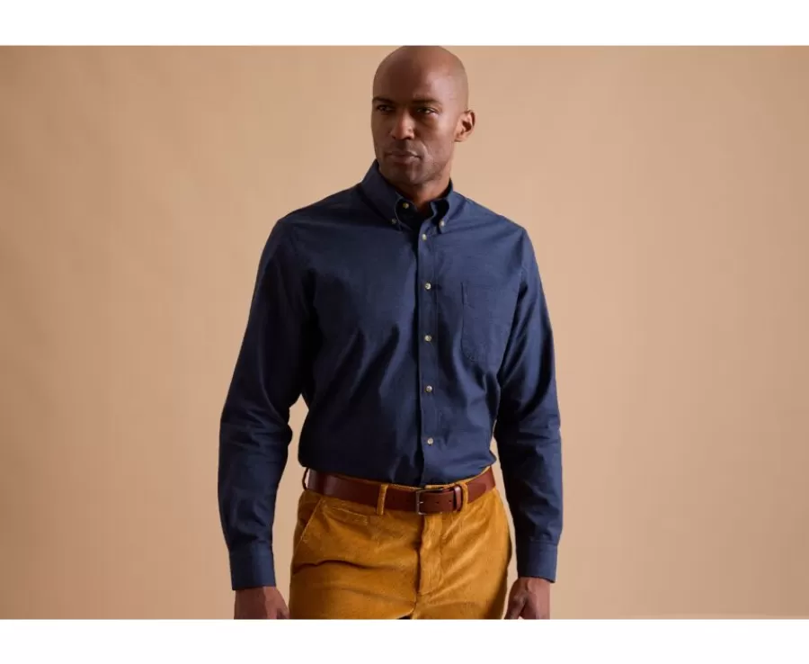 Cheap Camisa de franela Navy Ander Camisas De Franela & Terciopelo | Corte Estándar