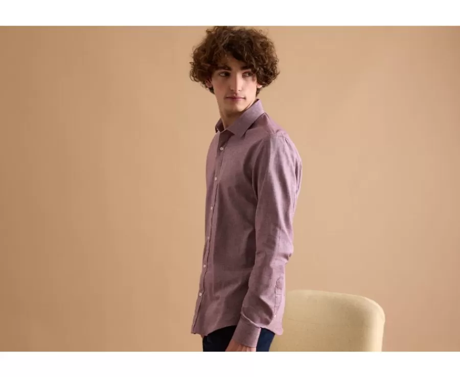 Store Camisa de gasa de algodón Rojo Moteado Rildebert Camisas De Franela & Terciopelo | Corte Ajustado