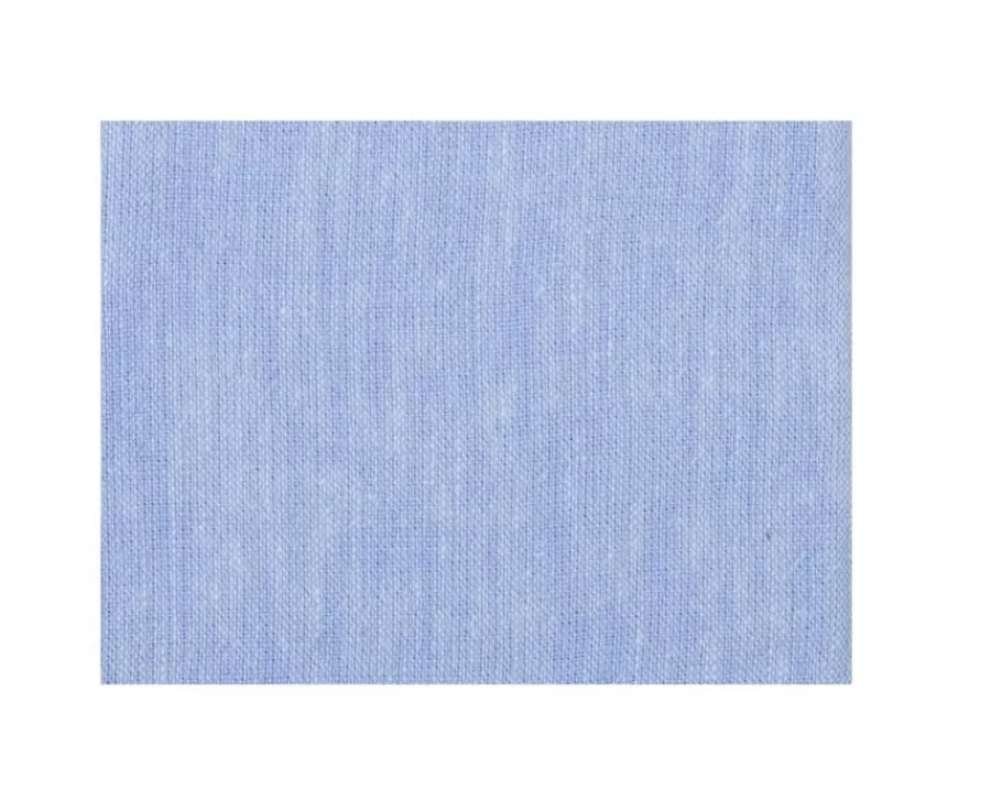 Cheap Camisa de lino y algodón Chambray Azul - Bolsillo en el pecho Colten Mc Corte Estándar