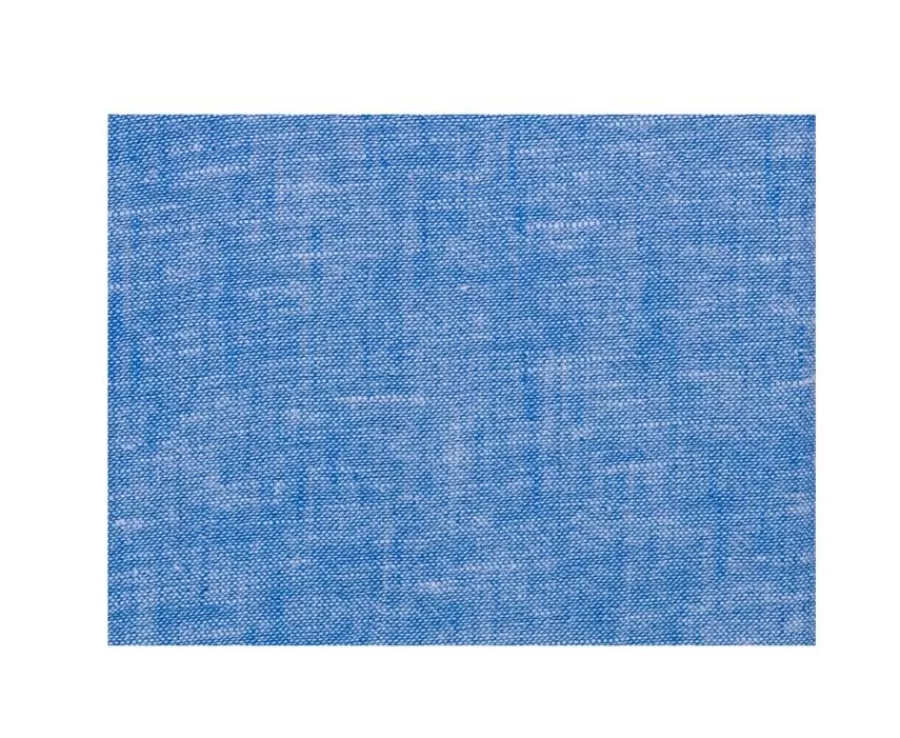 Sale Camisa lisa de lino de algodón Chambray Azul & Océano Silbert Corte Ajustado Recortado | Corte Ajustado