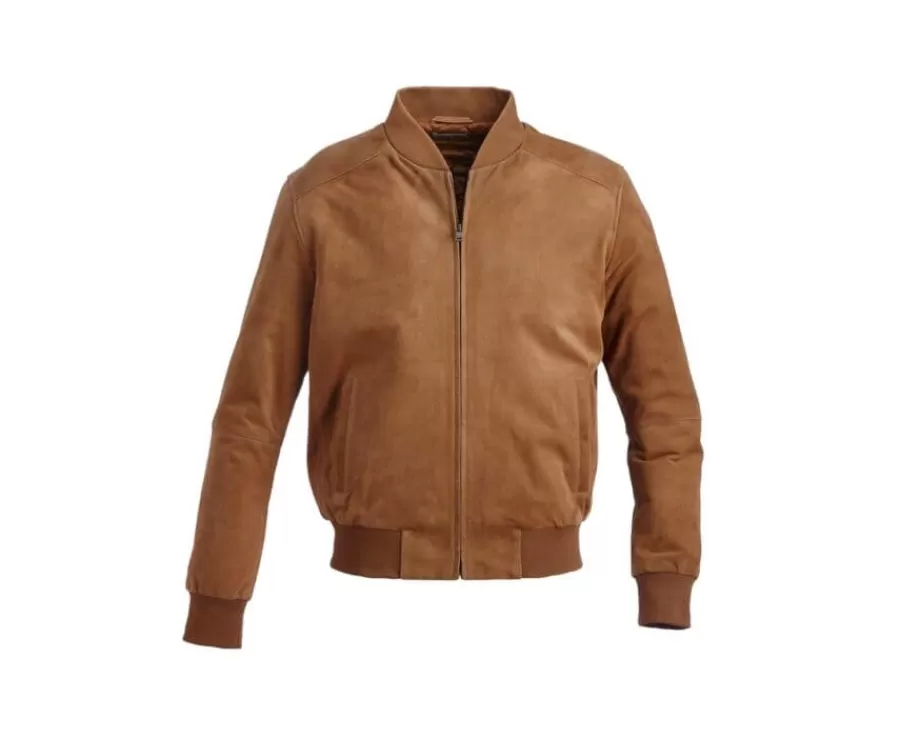 Cheap Chaqueta de cuero Caramelo para hombre Sean Ii Cazadoras Y Chaquetas De Cuero