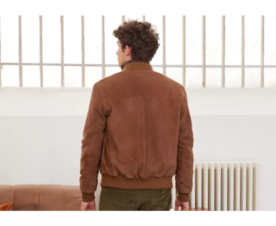Outlet Chaqueta de cuero Habana para hombre Sean Ii Cazadoras Y Chaquetas De Cuero