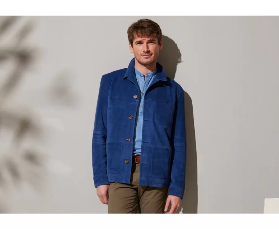 Best Chaqueta de cuero para hombre Índigo Faustin Cazadoras Y Chaquetas De Cuero