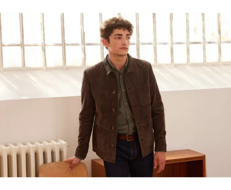Flash Sale Chaqueta de cuero para hombre Pardo Faustin Cazadoras Y Chaquetas De Cuero
