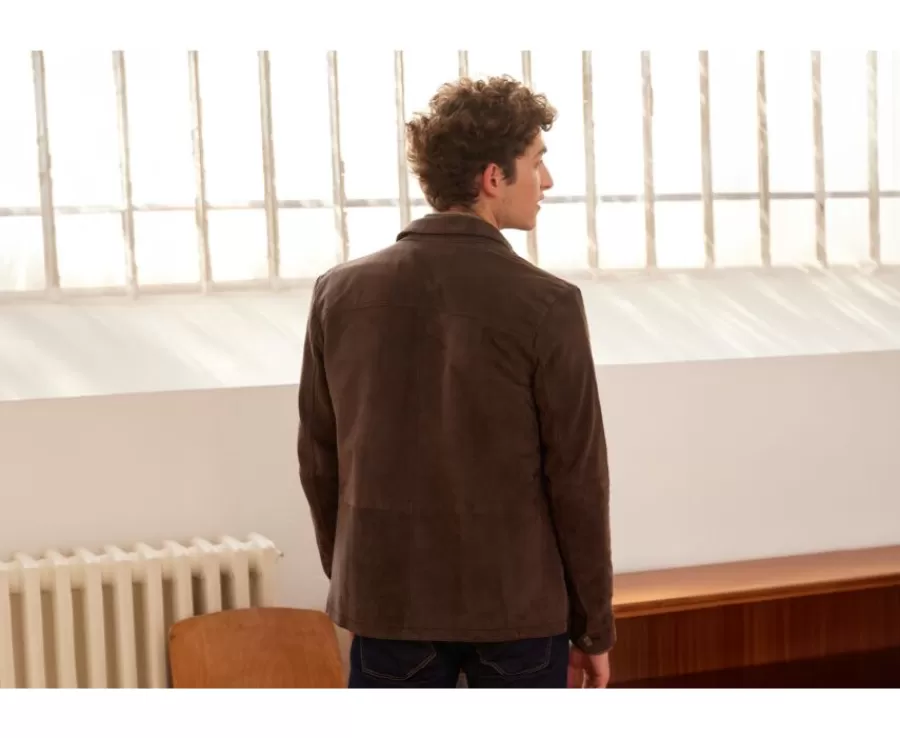 Flash Sale Chaqueta de cuero para hombre Pardo Faustin Cazadoras Y Chaquetas De Cuero