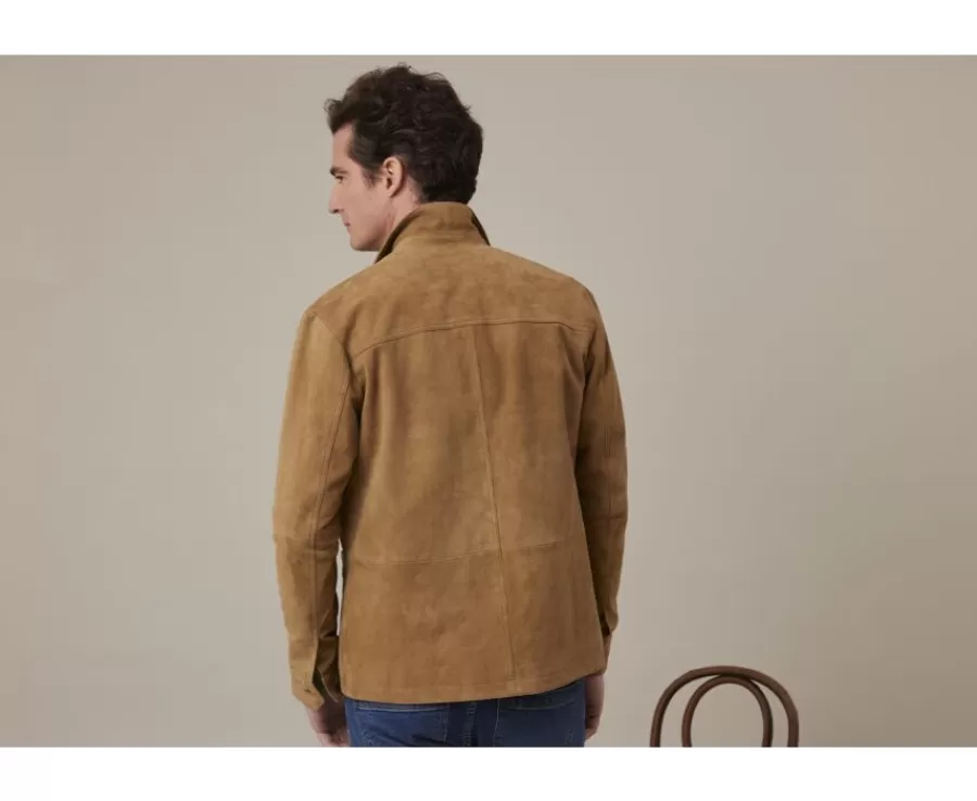 Discount Chaqueta de cuero para hombre Tabaco Faustin Cazadoras Y Chaquetas De Cuero