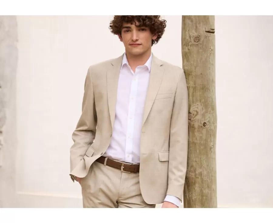 Shop Chaqueta de traje Beis moteado para hombre Lazare Chaquetas De Traje Y Chalecos