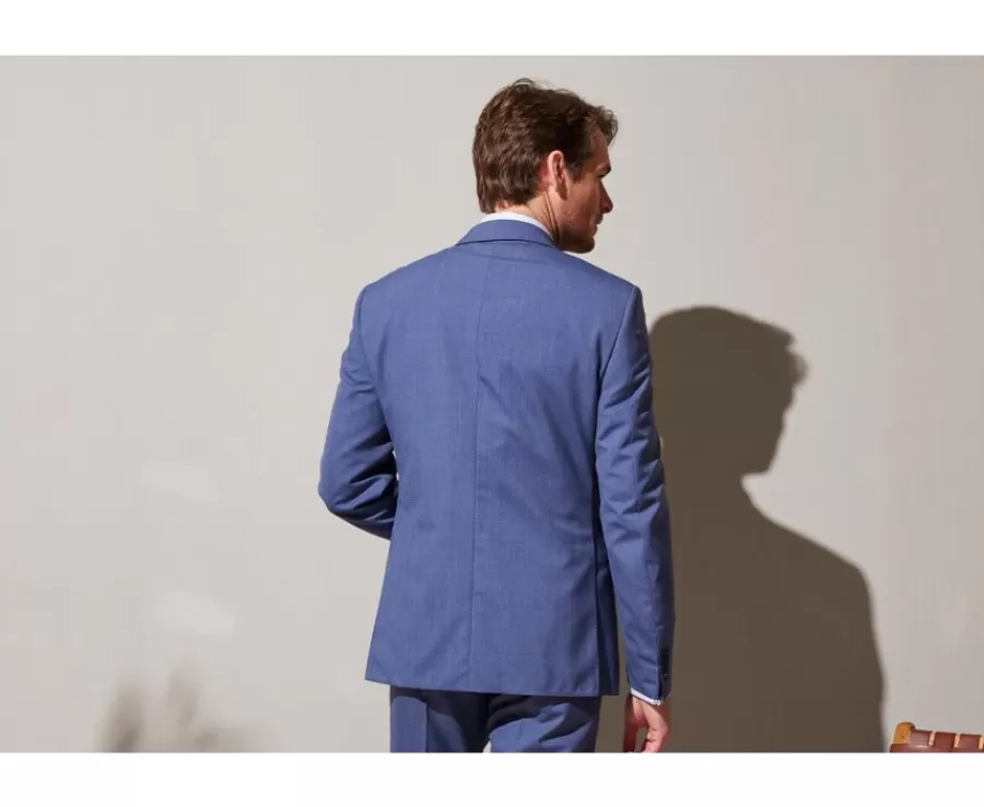 Sale Chaqueta de traje hombre Azul claro moteado Chaqueta Lazare Chaquetas De Traje Y Chalecos