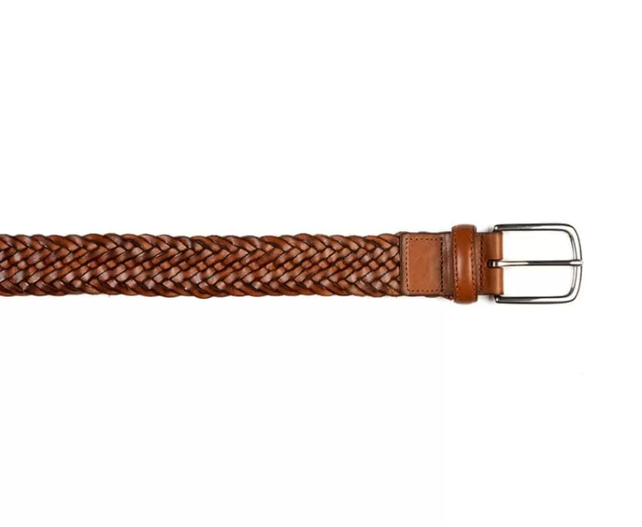 Flash Sale Cinturón de cuero trenzado para hombre Dorado patinado Northgate Silver Cinturones