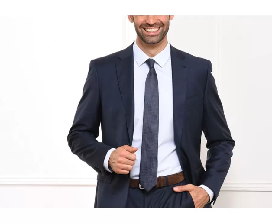 Cheap Corbata Hombre de seda Azul petróleo micropuntos Azul Marino Corbatas, Pajaritas Y Pañuelos De Bolsillo | Corbatas Y Pajaritas