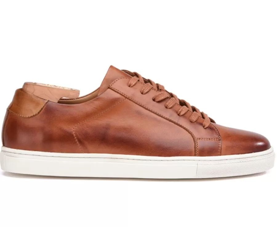 Flash Sale Deportivas hombre de piel Castaño patinado Inglewood Zapatillas | Zapatillas Blancas
