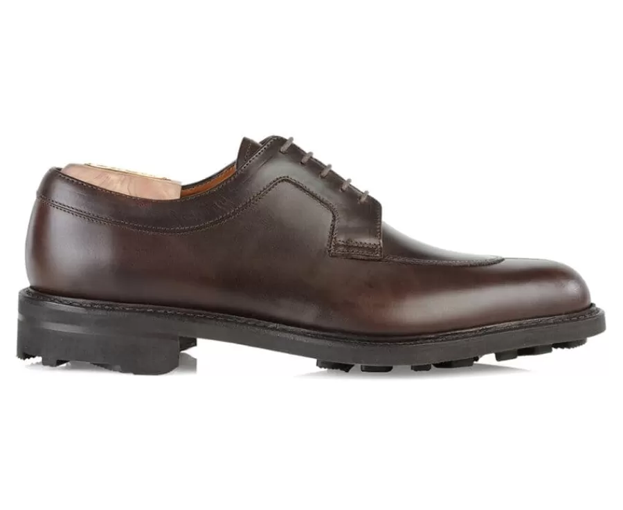 Online Derby para hombre Chocolate con suela de caucho Kent Gomme Country Zapatos Confort | Zapatos Derby Y Bluchers