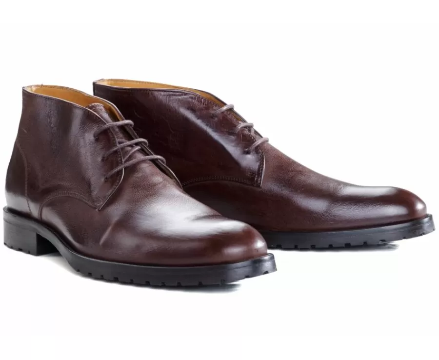 Online Desert boots hombre Chocolate patinado Warwick Gomme Zapatos Confort