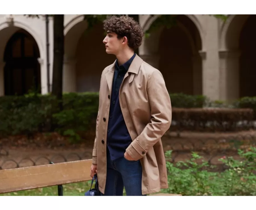 Best Gabardina de hombre beis oscuro Aurèle Ii Abrigos Y Gabardinas