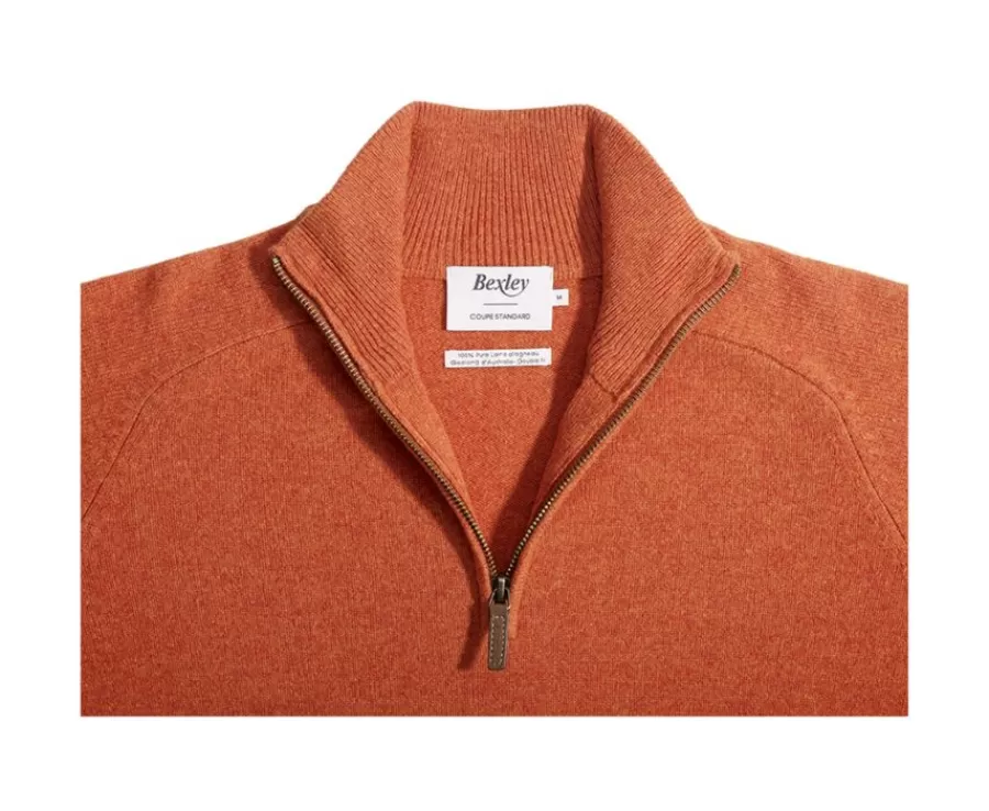 Store Jersey de hombre de lana con cuello con cremallera Ámbar Kenneth Jerséis De Cuello Cremallera | Jerséis De Punto