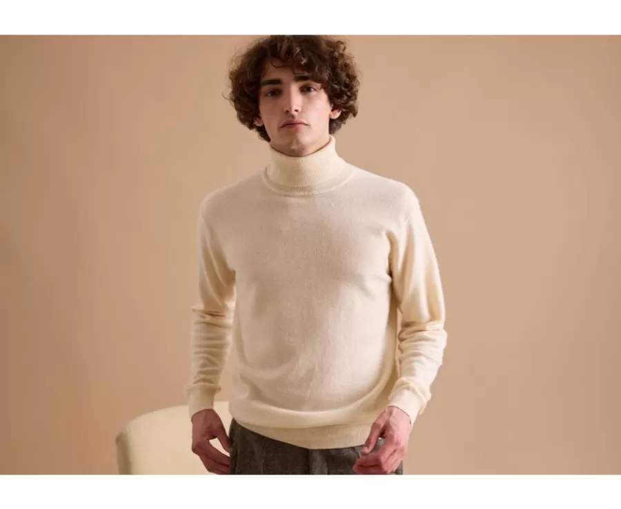 Outlet Jersey de lana con cuello alto hombre Crudo Emeric Jerséis De Cuello Alto | Jerséis De Punto