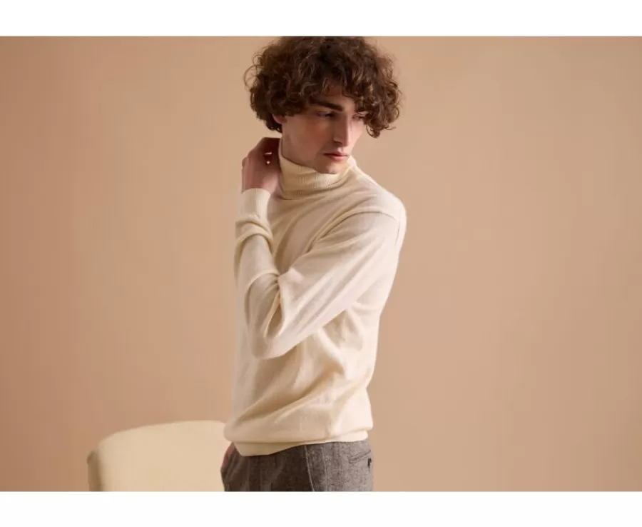 Outlet Jersey de lana con cuello alto hombre Crudo Emeric Jerséis De Cuello Alto | Jerséis De Punto