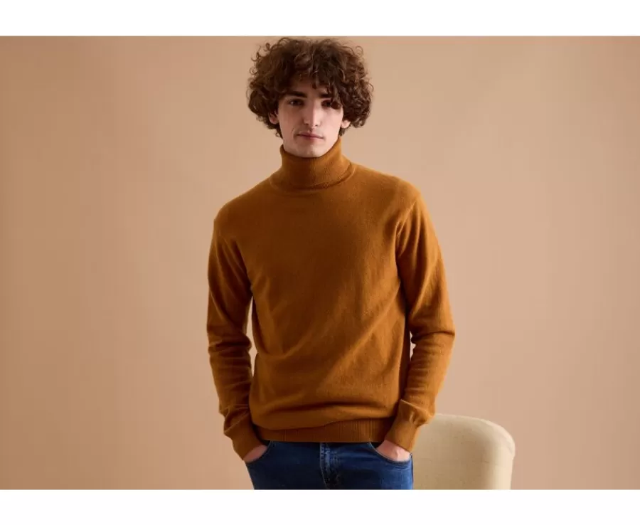 Store Jersey de lana con cuello alto hombre Mostaza Emeric Jerséis De Cuello Alto | Jerséis De Punto
