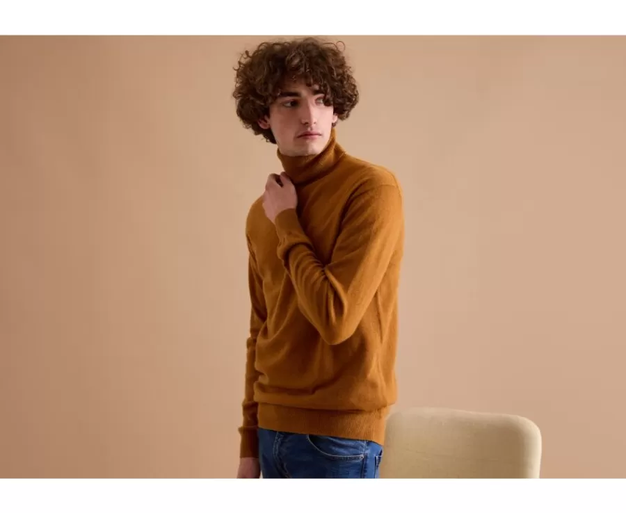 Store Jersey de lana con cuello alto hombre Mostaza Emeric Jerséis De Cuello Alto | Jerséis De Punto