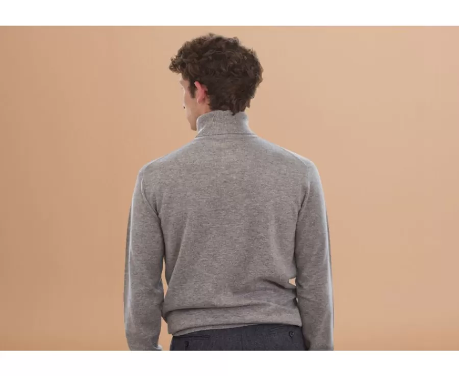 Hot Jersey de lana con cuello vuelto para hombre Gris moteado Emeric Jerséis De Cuello Alto | Jerséis De Punto