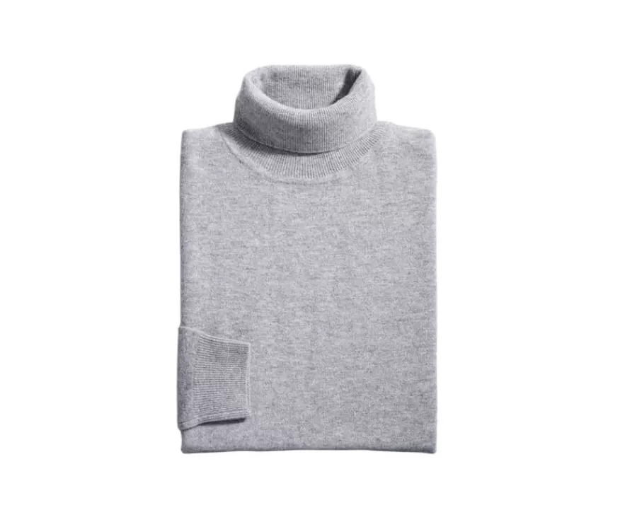 Hot Jersey de lana con cuello vuelto para hombre Gris moteado Emeric Jerséis De Cuello Alto | Jerséis De Punto