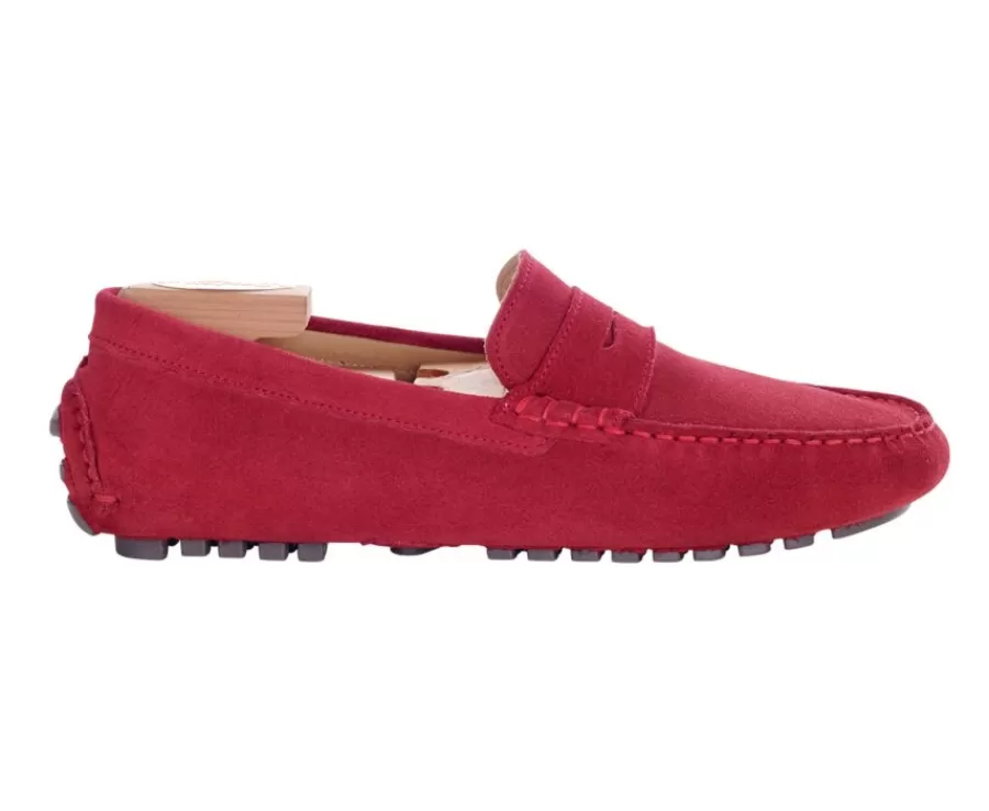 Discount Mocasín de verano para hombre Terciopelo Rojo Oscuro Ferguson Mocasines Y Drivers