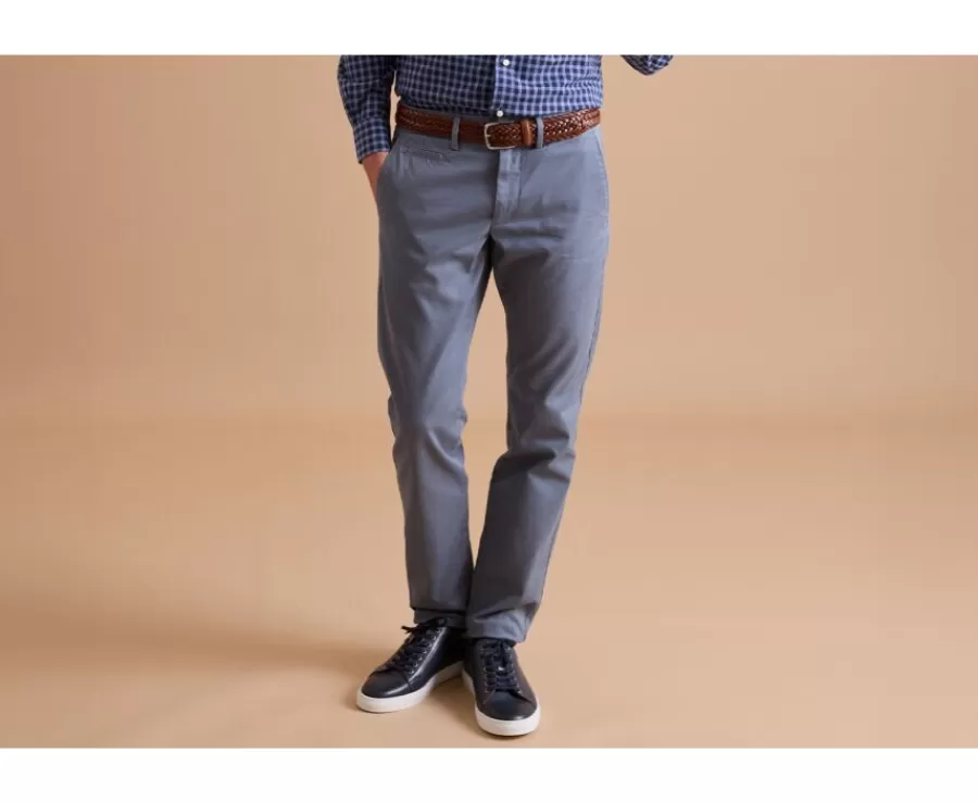 Discount Pantalón chino para hombre Azul grisáceo Nigel Ii Pantalones Ajustados | Pantalones Chino