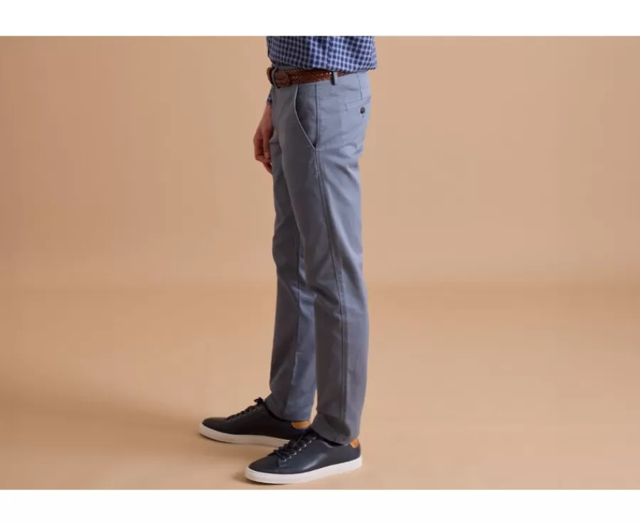 Discount Pantalón chino para hombre Azul grisáceo Nigel Ii Pantalones Ajustados | Pantalones Chino
