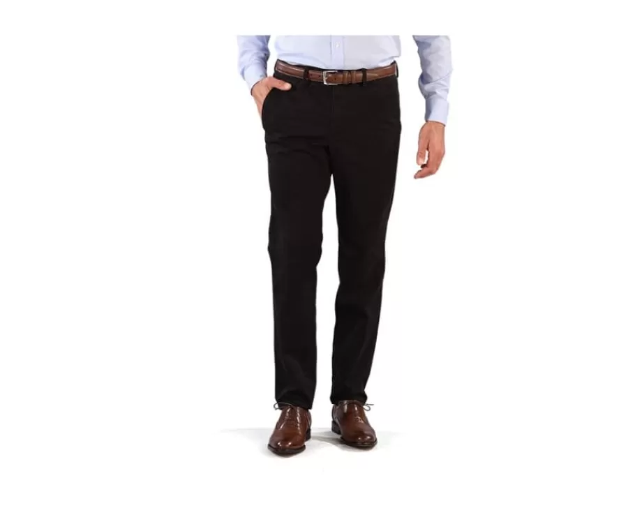 New Pantalón chino para hombre Negro Nigel Ii Pantalones Ajustados | Pantalones Chino