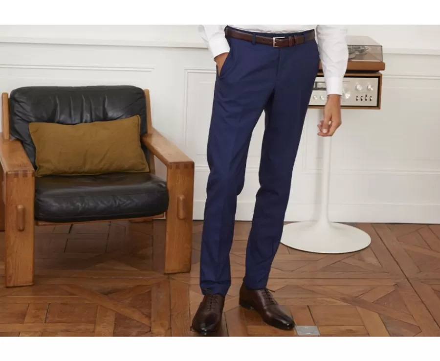 Sale Pantalón de traje Marino para hombre Lazare Pantalones De Traje