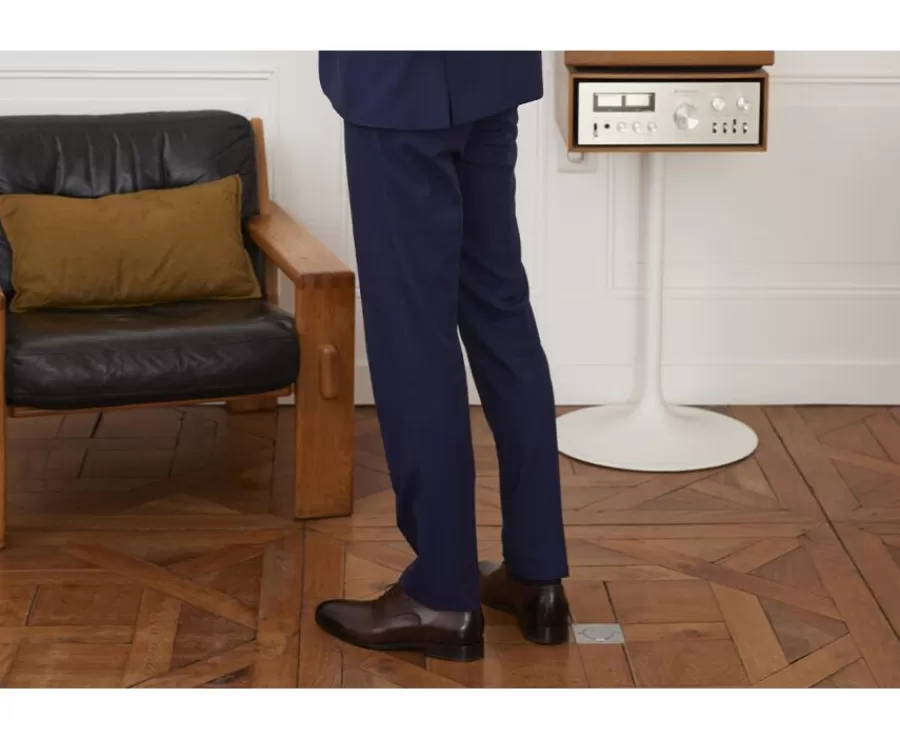 Sale Pantalón de traje Marino para hombre Lazare Pantalones De Traje